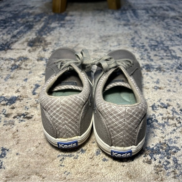 Keds Gray Center II Cotton Slub Lace-Up Sneakers Size 8 - Picture 7 of 10